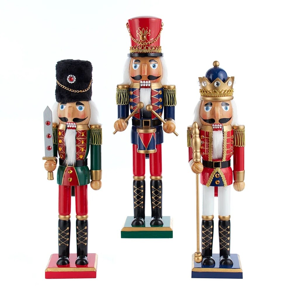 KSA 16&#x22; Red and Gold Soldier Christmas Nutcrackers