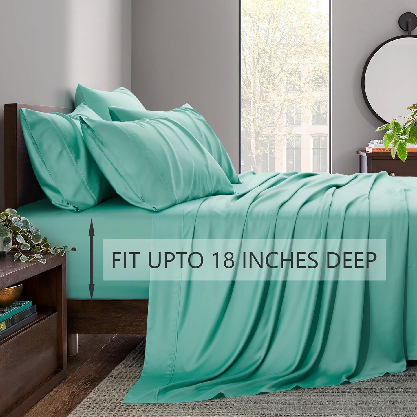 American Home Collection 400 Thread Count Sateen Weave Viscose made from Bamboo Sheet Set