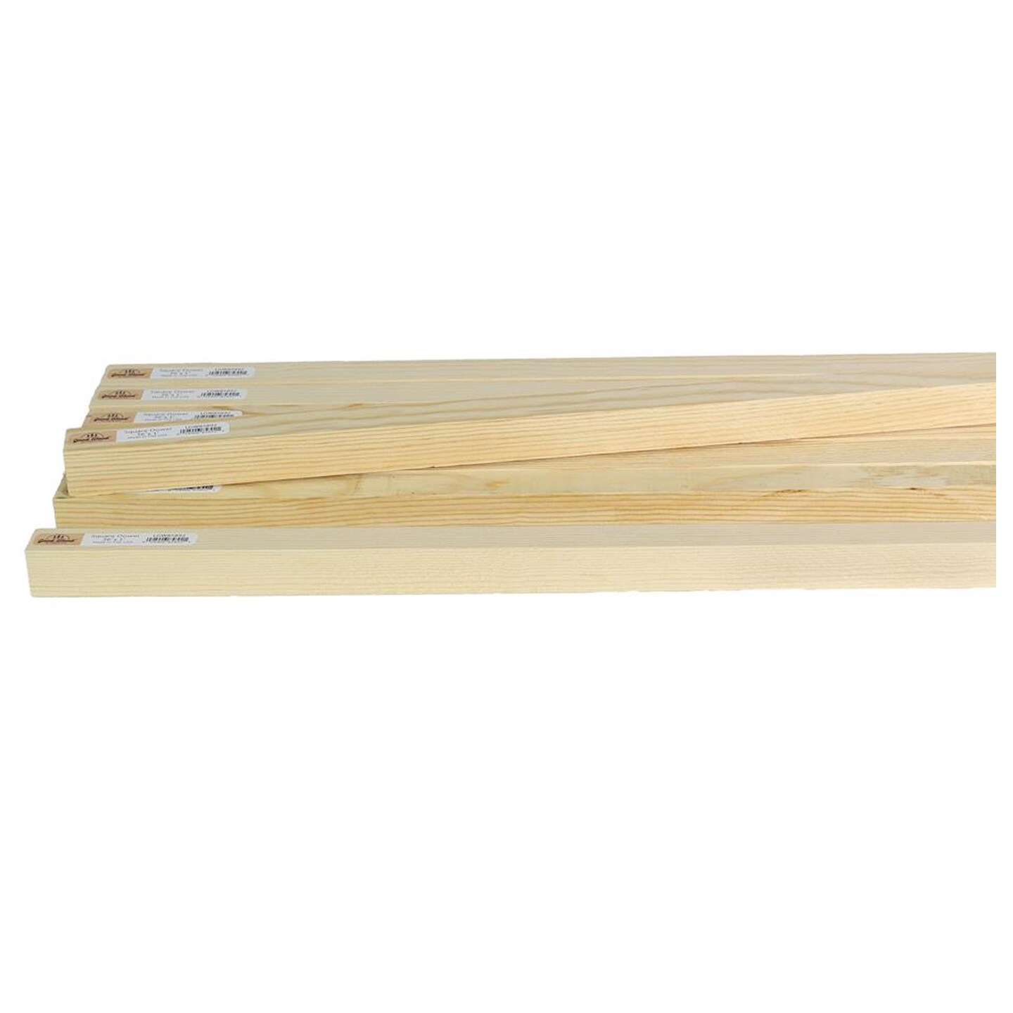 Good Wood by Leisure Arts - Square Dowel, 36"x1" Natural 6pc, Pine Wood, Pine Wood Strips, Pine Wood Sticks, Hobby Wood, Wood Pieces for Crafting, Square Dowels