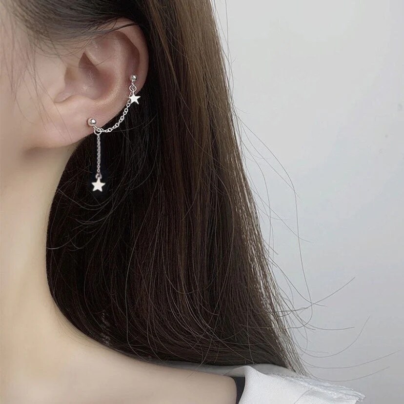 Korean Fashion Surgical Steel 10mm Star Charm Hypoallergenic
