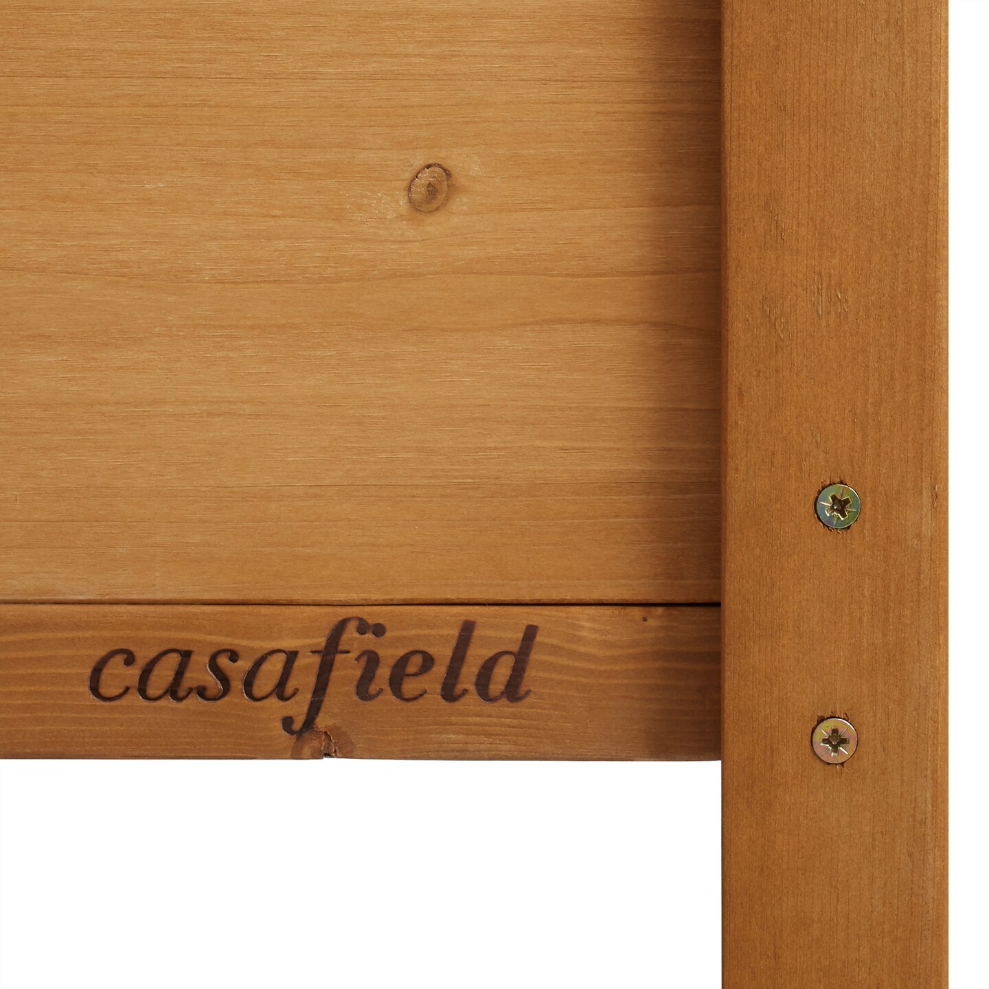 Casafield Outdoor Raised Garden Bed - Wooden Planter Box for Vegetables, Grass, Lawn and Yard - Natural