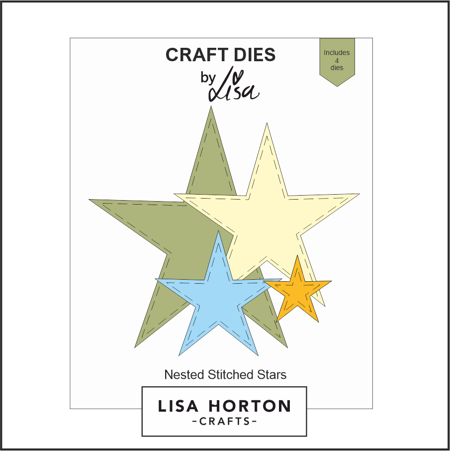 Lisa Horton --That Craft Place Lisa Horton Crafts Nested Stitched Stars Die Set