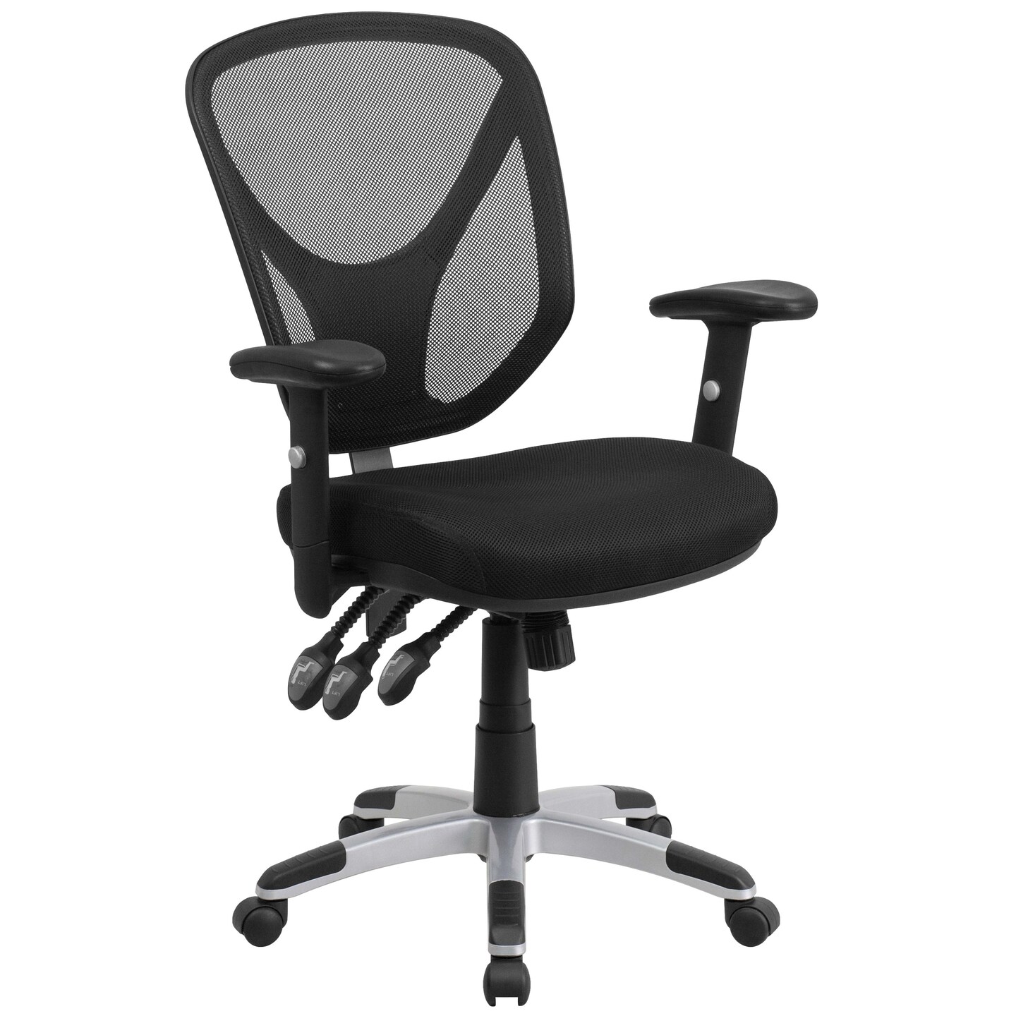 Mid-Back Swivel Ergonomic Office Chair with Adjustable Arms Mesh