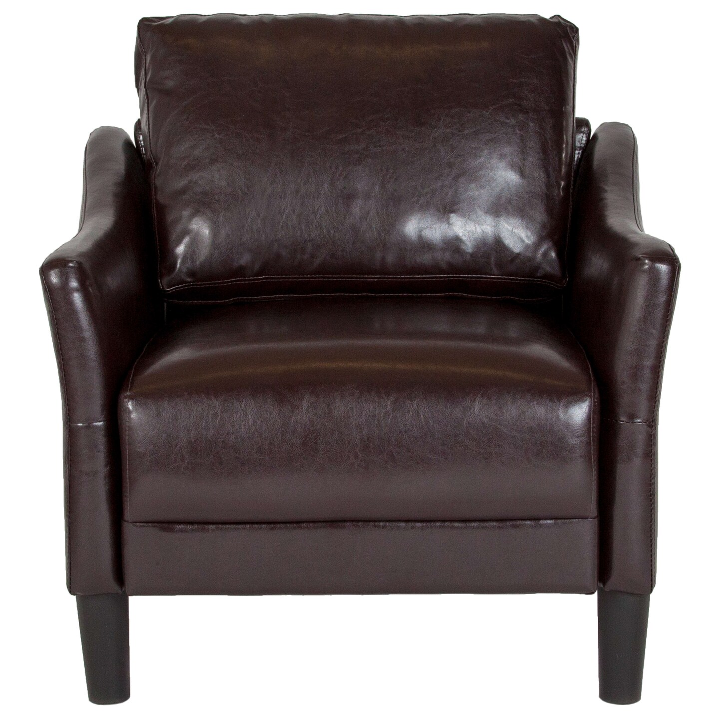 Emma and Oliver Living Room Slanted Arm Chair Single Seat Couch
