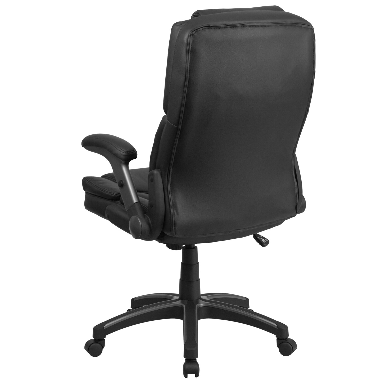 Emma and Oliver Extreme Comfort High Back Leather Executive Swivel Ergonomic Office Chair with Flip-Up Arms