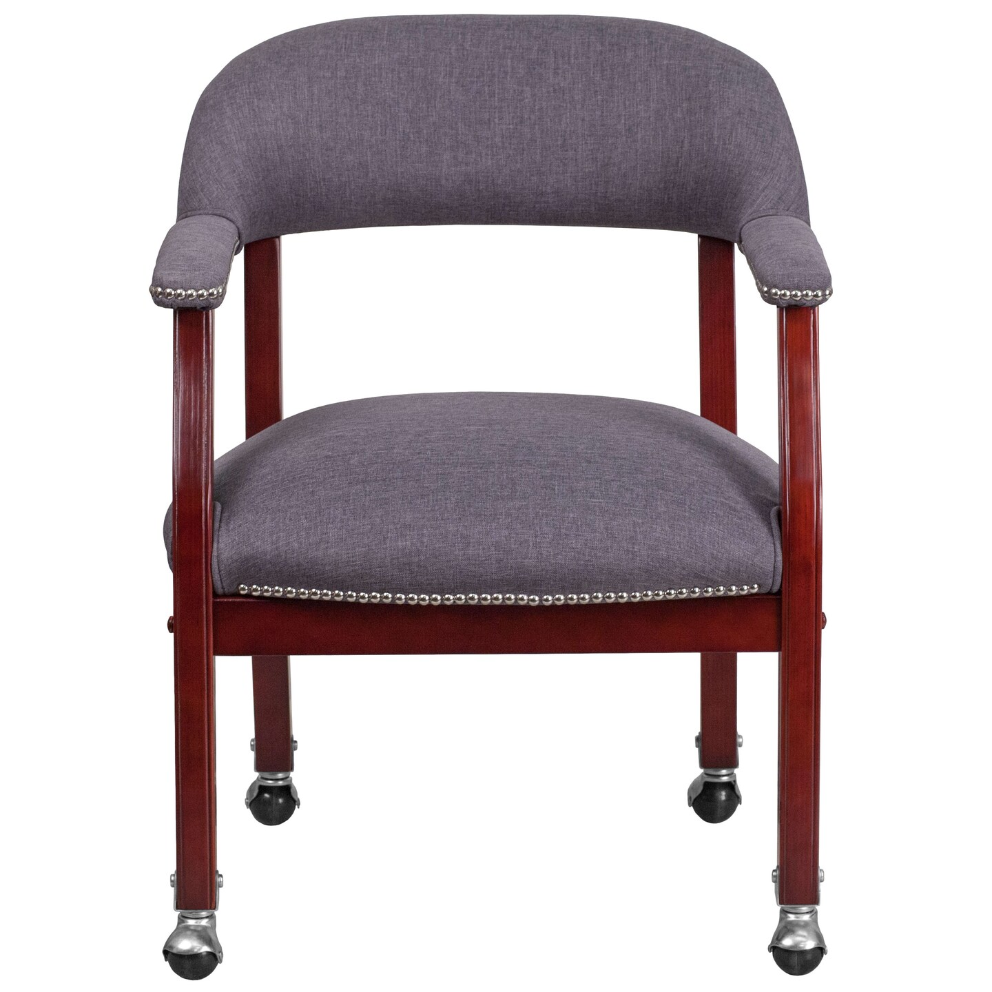 Emma and Oliver Conference Chair with Accent Nail Trim and Casters