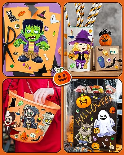 Benresive 40 Sheets Halloween Stickers for Kids, Halloween Crafts Party  Favors for Kids, Halloween Holiday Party Games Stickers Bulk - Halloween  Make a Face Stickers, Halloween DIY Stickers for Kids