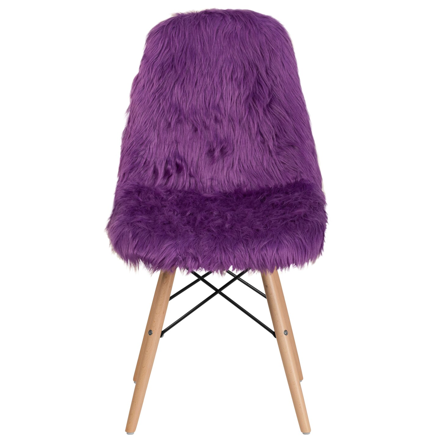 Emma and Oliver Shaggy Dog Fur Accent Chair