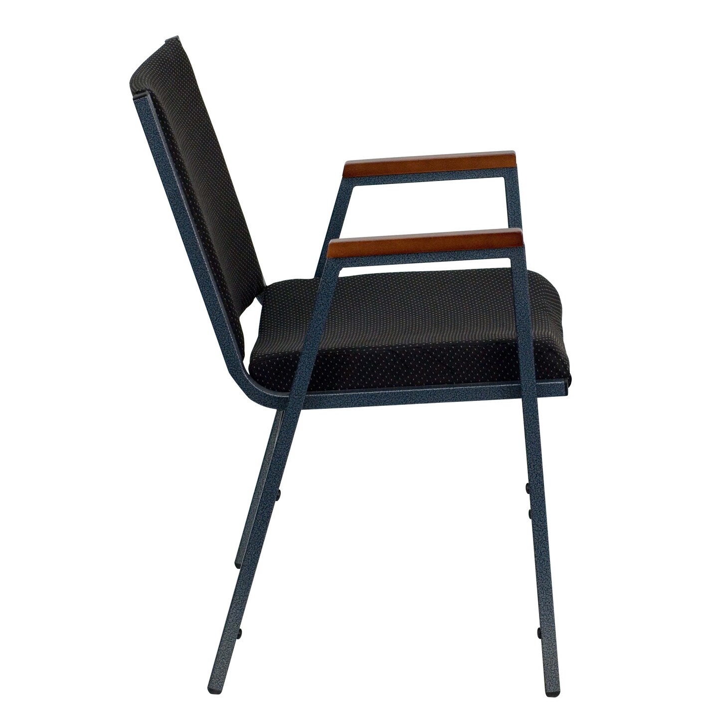 Emma and Oliver Heavy Duty Reception/Guest Stack Chair with Arms