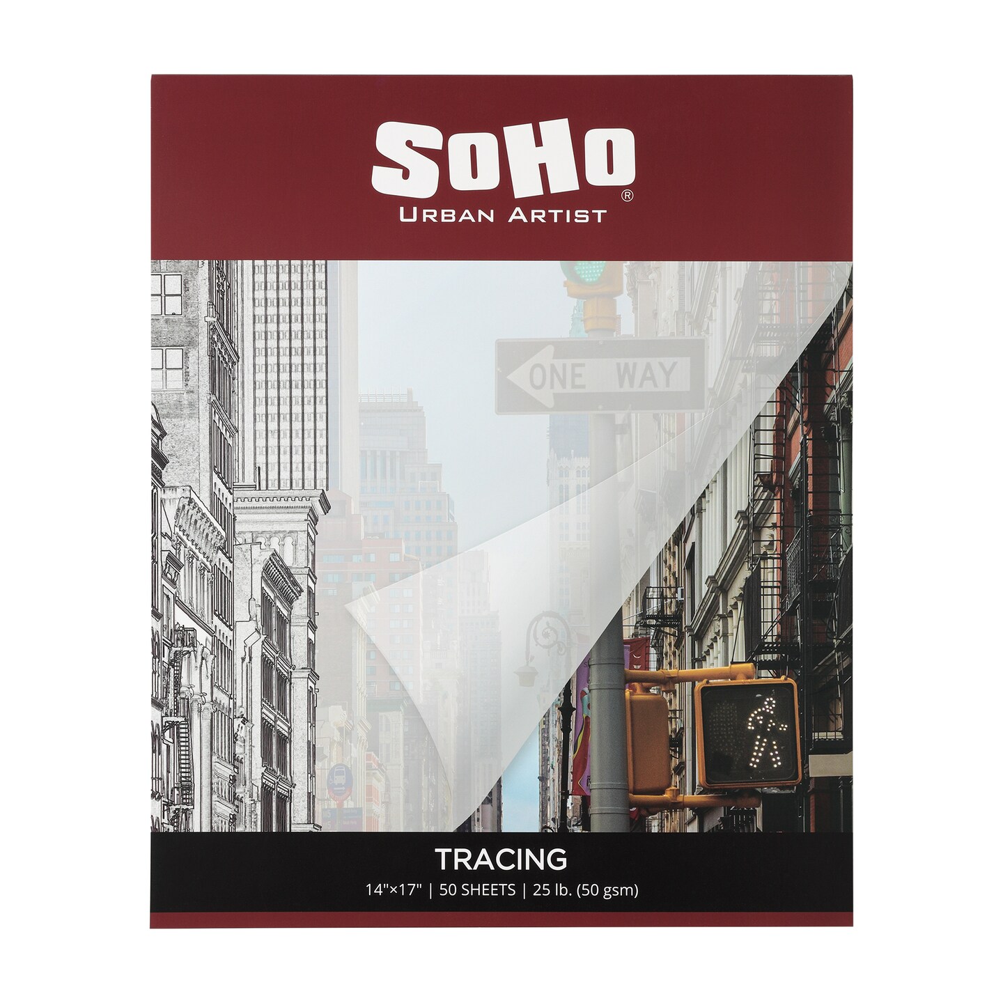 SoHo Urban Artist Vellum Tracing Paper Pads - Translucent Vellum Paper for Drawing, Tracing, Different Media Types, &#x26; More