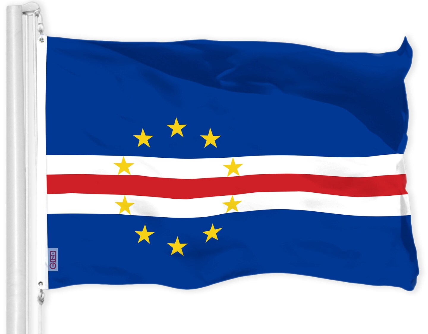 G128 Combo Pack: American USA Flag 3x5 Ft &#x26; Cape Verde Cape Verdean Flag 3x5 Ft | Both LiteWeave Pro Series Printed 150D Polyester | Country Flag, Indoor/Outdoor, Vibrant Colors, Brass Grommets