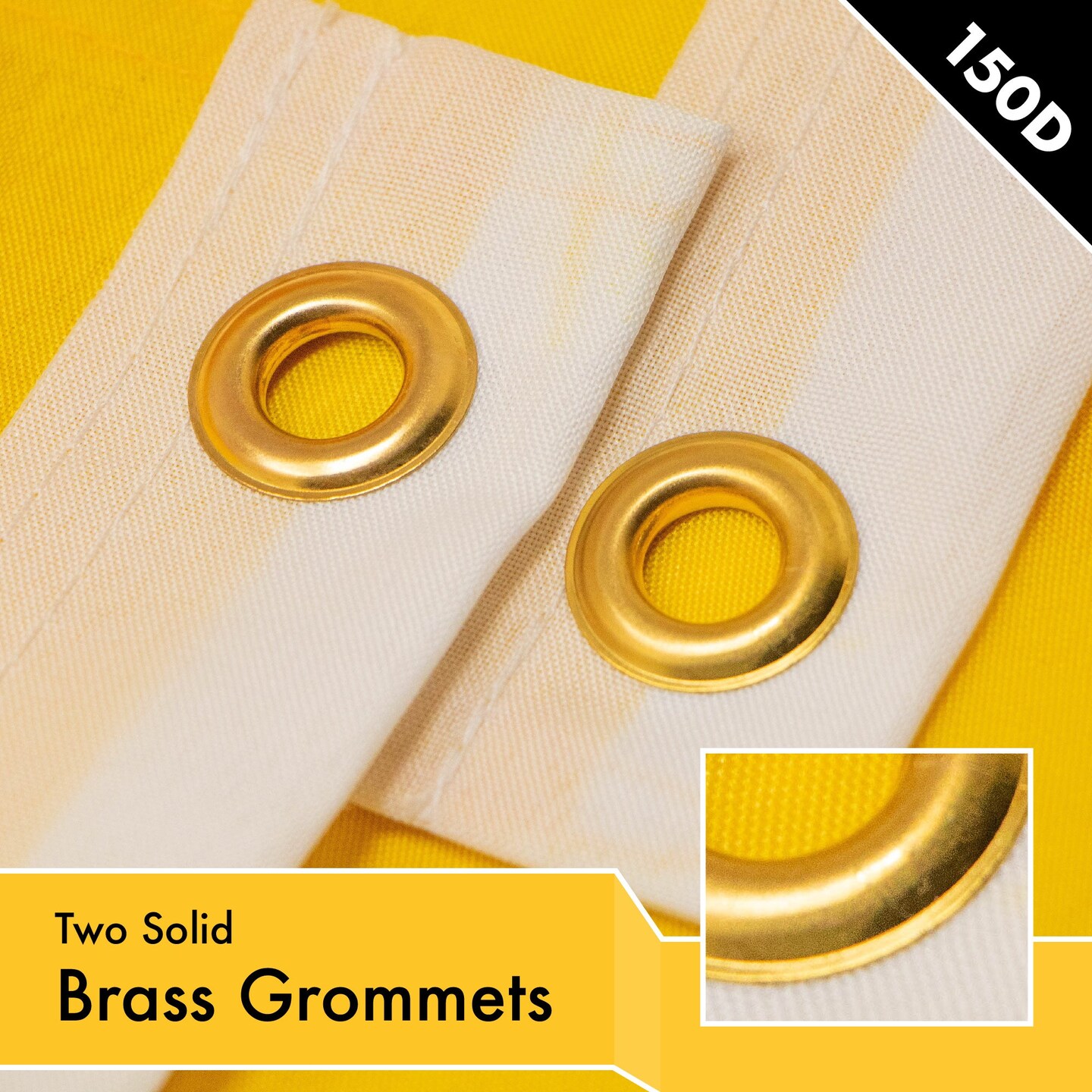 Solid Golden Yellow Color Flag 3x5 Ft 5-Pack Printed 150D Polyester By G128