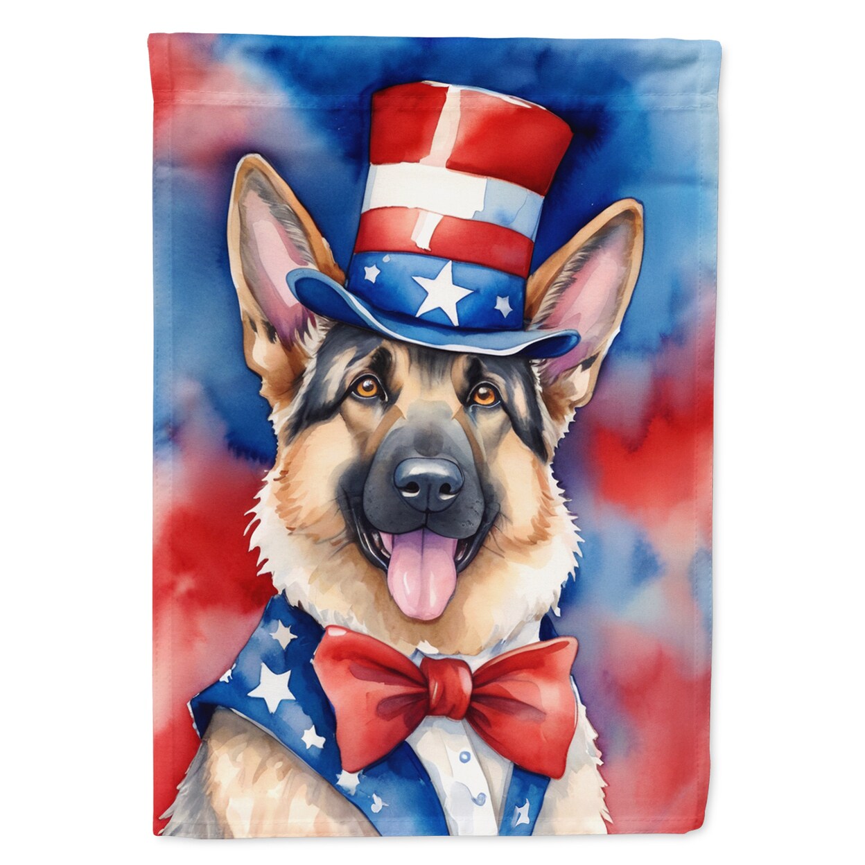 German Shepherd Patriotic American Garden Flag