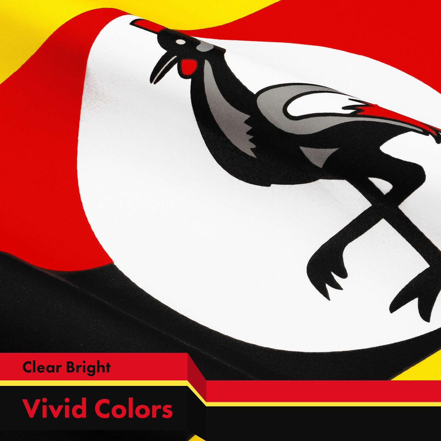 G128 5 Pack: Uganda Ugandan Flag | 3x5 Ft | LiteWeave Pro Series Printed 150D Polyester | Country Flag, Indoor/Outdoor, Vibrant Colors, Brass Grommets