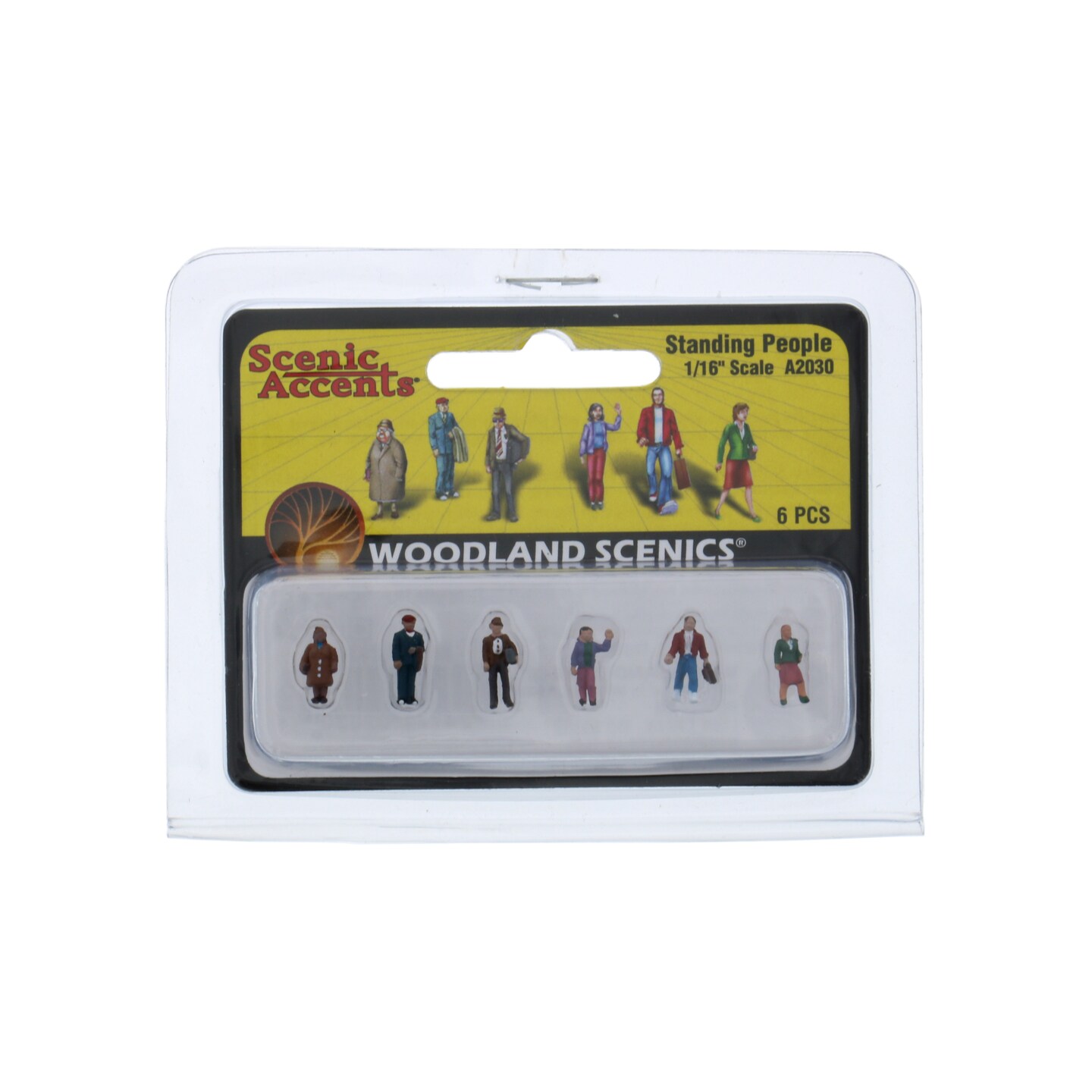 Woodland Scenics Scale Figures, 1/16&#x22;, Standing People