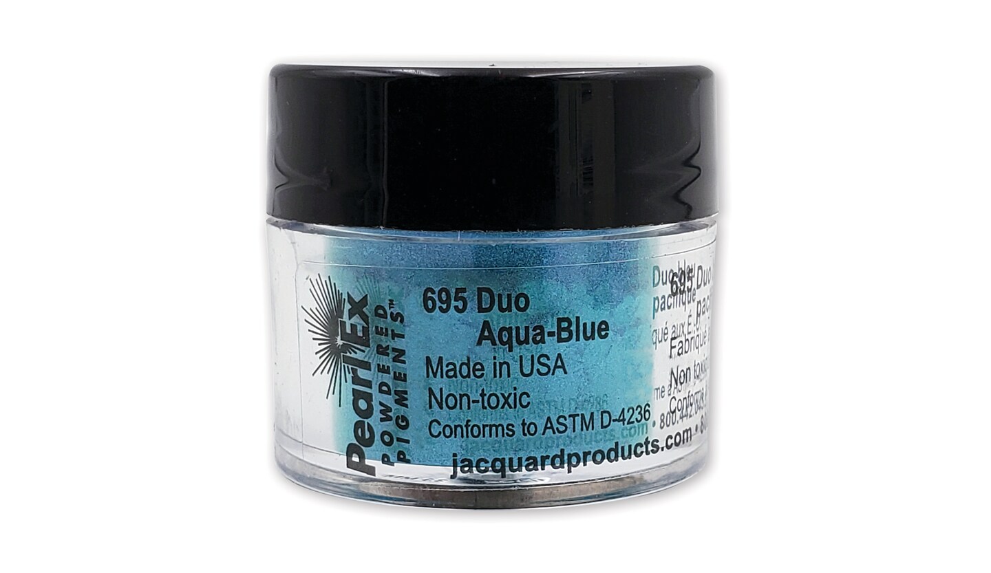 Jacquard Pearl Ex Pigment, 3g Jar, Duo Aqua Blue