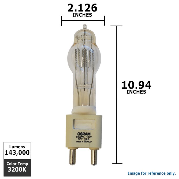 Osram DPY bulb 5000w 120v G38 base 3200k Halogen Light Bulb