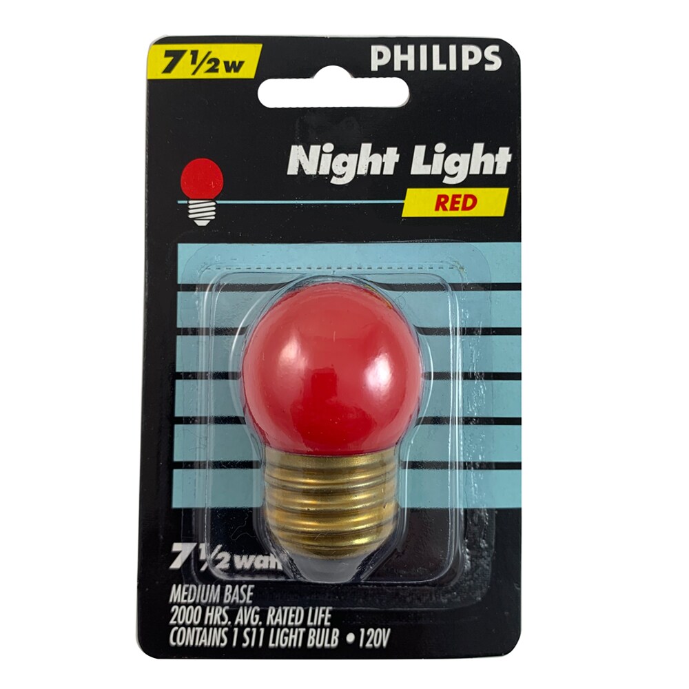 6pk - Philips 7.5w S11 Red Incandescent Night Light Bulb - E26 Base