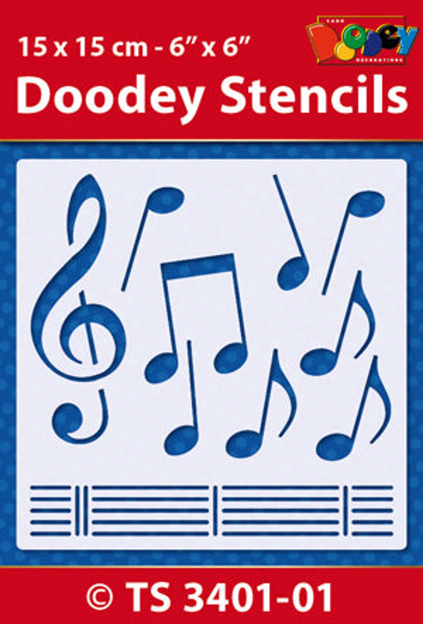Doodey Stencil 15x15 cm Music Notes