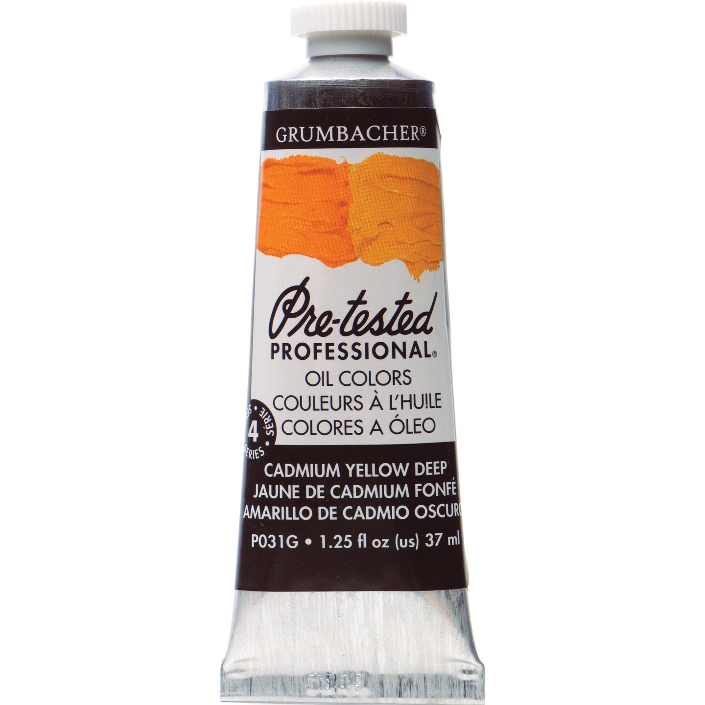Grumbacher Pre-Tested Oil Color, 37Ml Tube, Cadmium Yellow Deep