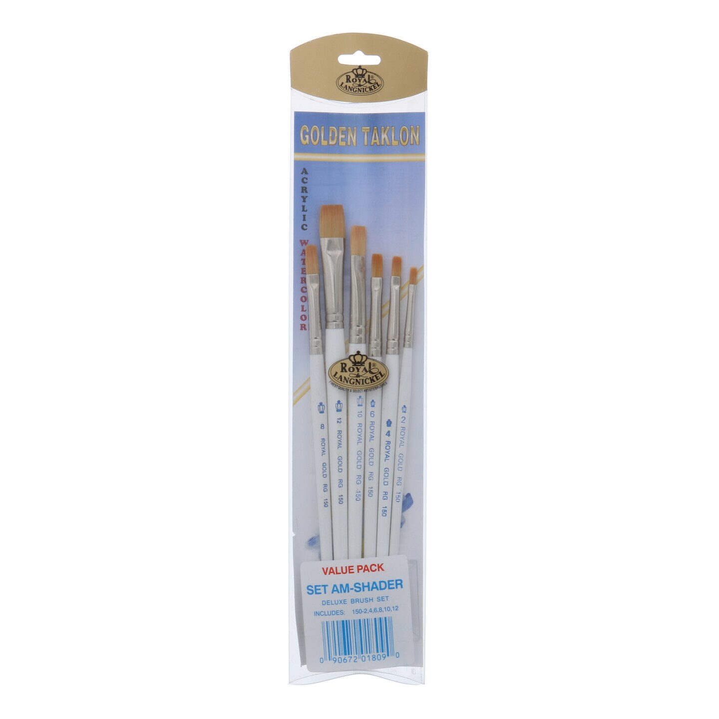 Royal Brush Golden Taklon 6-Brush Set, Shaders