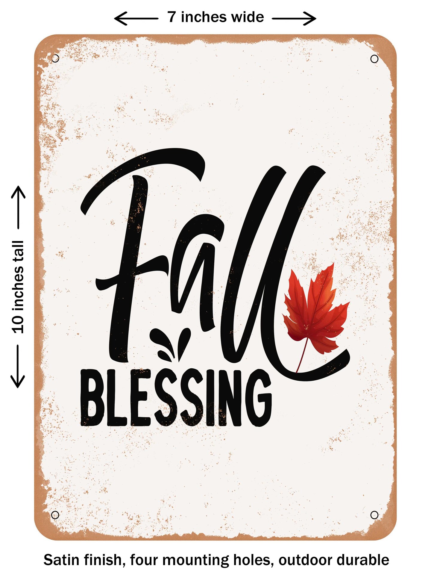 Letrero Fall DECORATIVE METAL SIGN - Fall Blessing - Vintage Rusty Look | Michaels