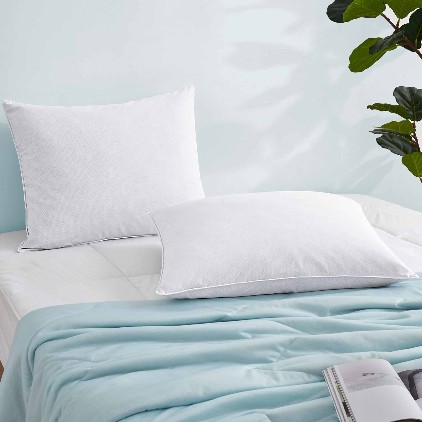 Cooling Pillows 2 Pack Goose Down Feather Pillow Standard Queen King Size