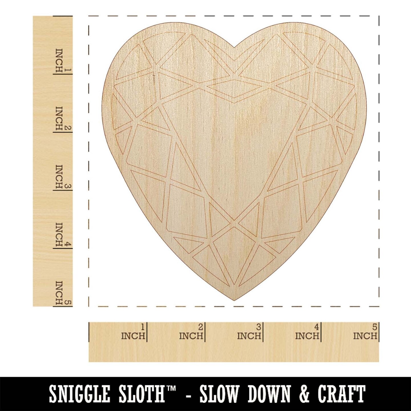 Diamond - Laser Cut Out Unfinished Wood Craft Shape XTR17 Diamond - Laser Cut Out Unfinished Wood Craft Shape XTR17