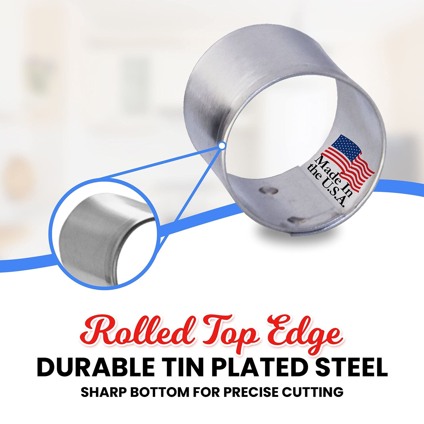 CookieCutter.Com Round Circle Cookie Cutter 1 in –Tin Plated Steel Cookie Cutters – Made In The USA