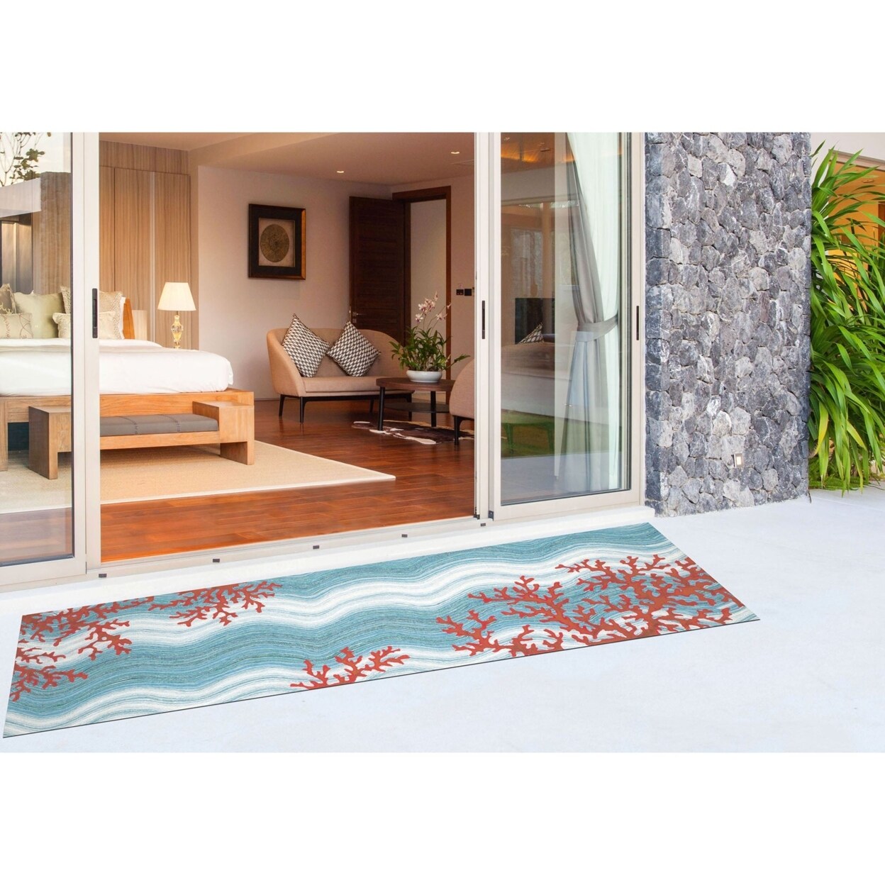 The Rug Department Liora Manne Visions IV Coral Reef Indoor Outdoor Area Rug Water