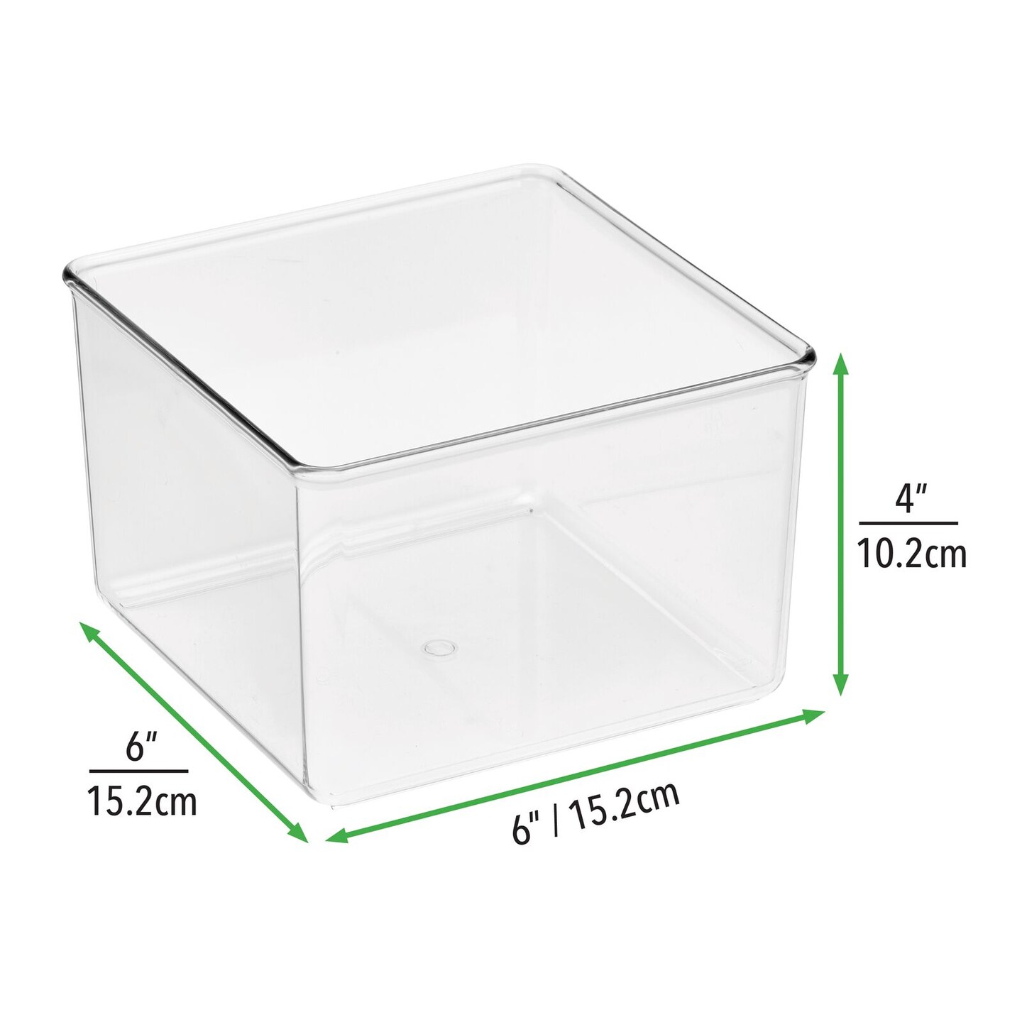 mDesign Plastic Drawer Organizer Bin for Closets - Clear