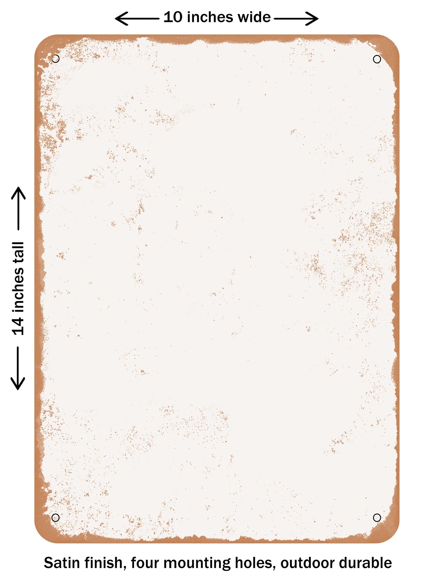 DECORATIVE METAL SIGN - Blank Plaque for Your Crafting - Vintage Rusty Look