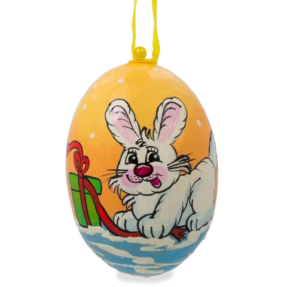 Bunny Wooden Christmas Ornament