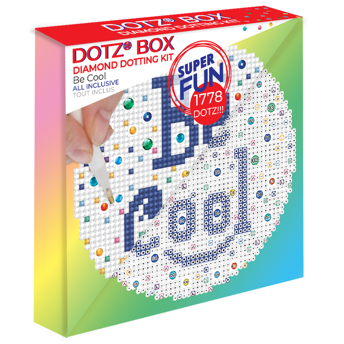 Diamond Dotz Be Cool Diamond Painting Kits for Adults - Diamond Art Kits a Relaxing Creative Craft Kit with Dotz Gems 5.9x5.9