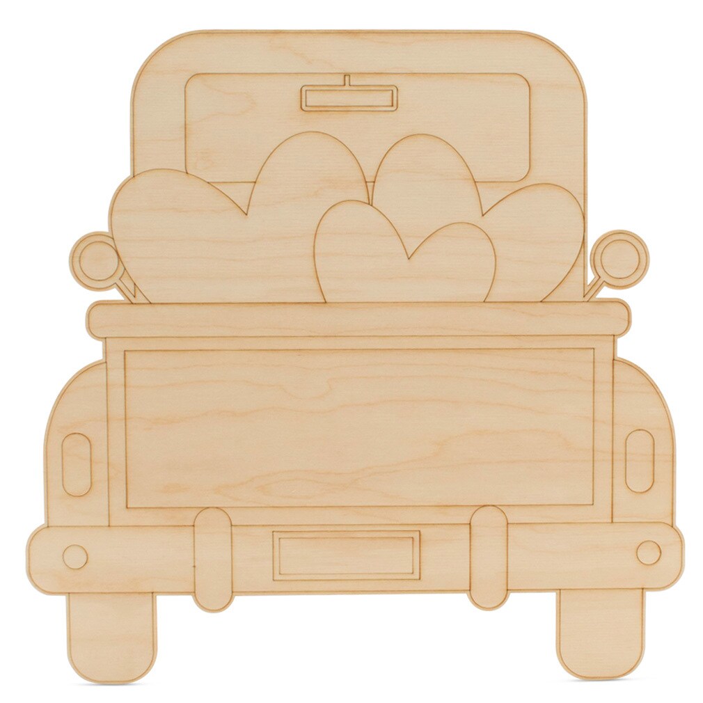 Beetle Car with Heart Cargo Wood Cutout From 6”-23”| Woodpeckers