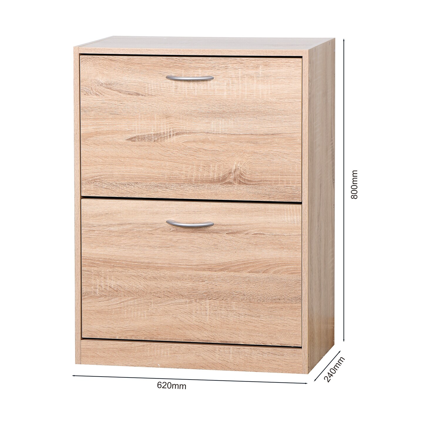 Stylish Wooden Shoe Cabinet with Flip Doors | Flat Pack | Organize Hallway in Style