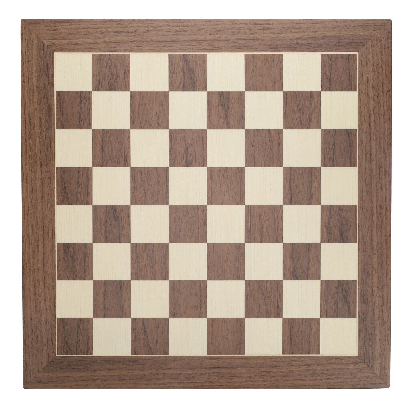 WE Games Deluxe Walnut and Sycamore Wooden Chess Board - 21.75 inches