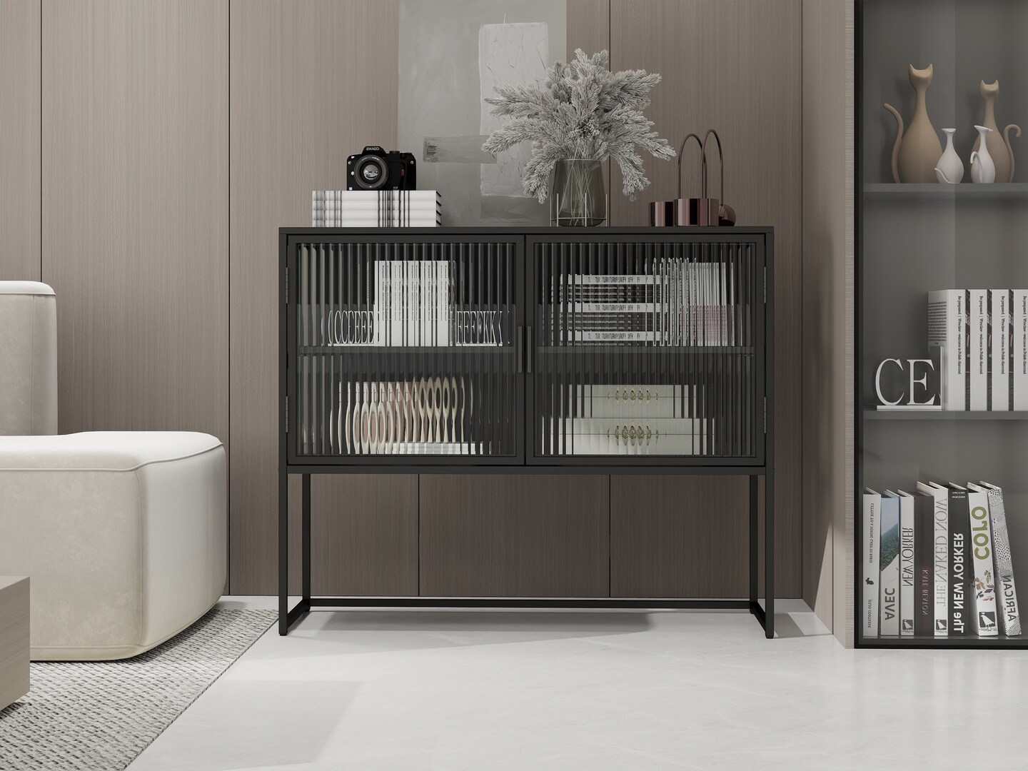 Rainbow Glass Storage Cabinet | Illuminate Your Space