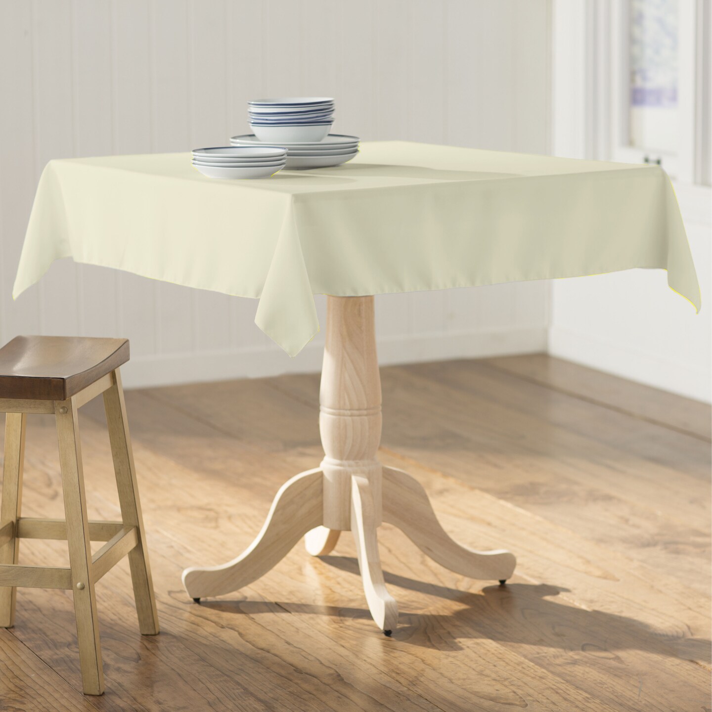 58 x 58 Inch Square Tablecloth Polyester Poplin Durable Event and Dining Linen