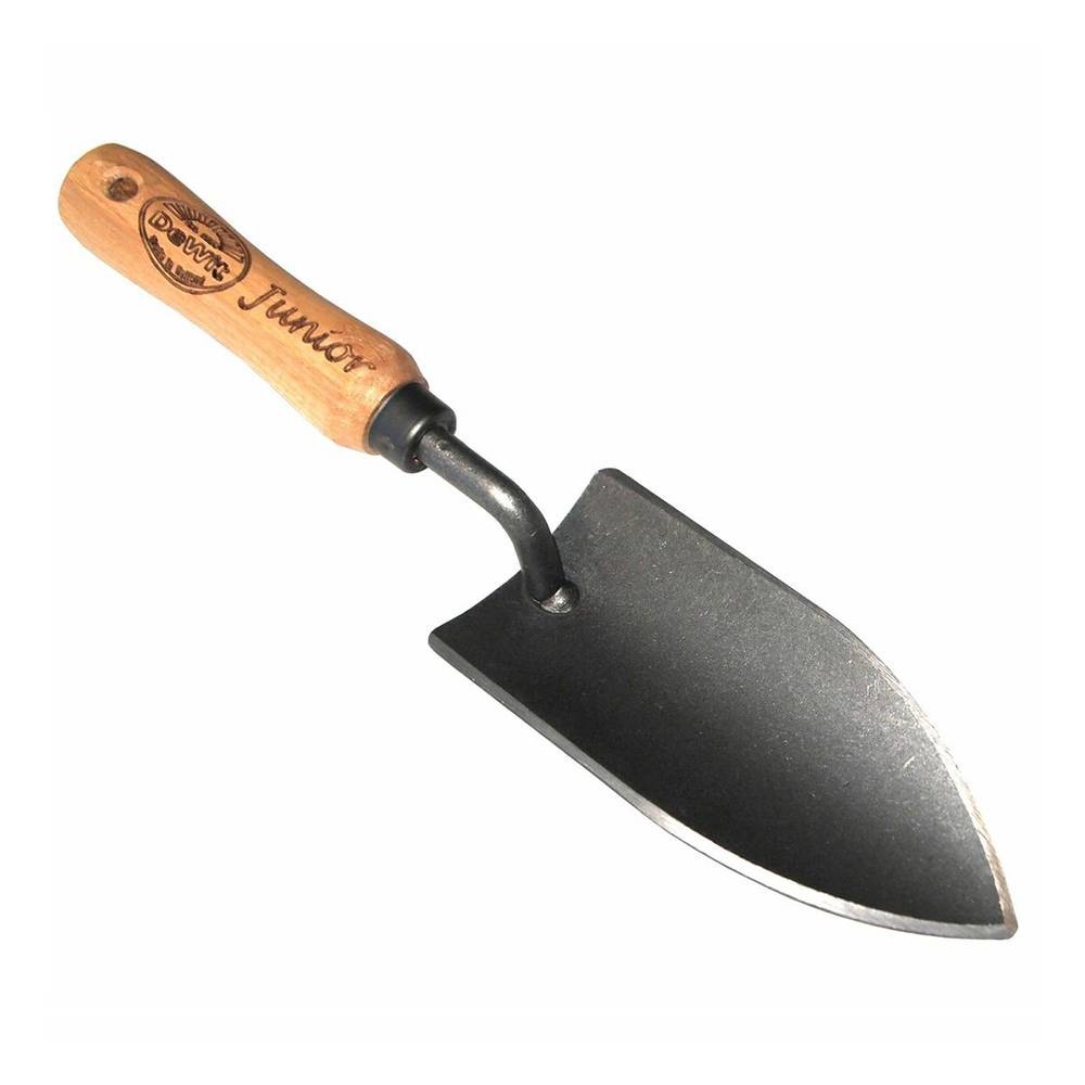 DeWit Junior Planting Trowel, Boron Steel and 9.5 Inch Long Ash Wood Handle, Fits Small Hands