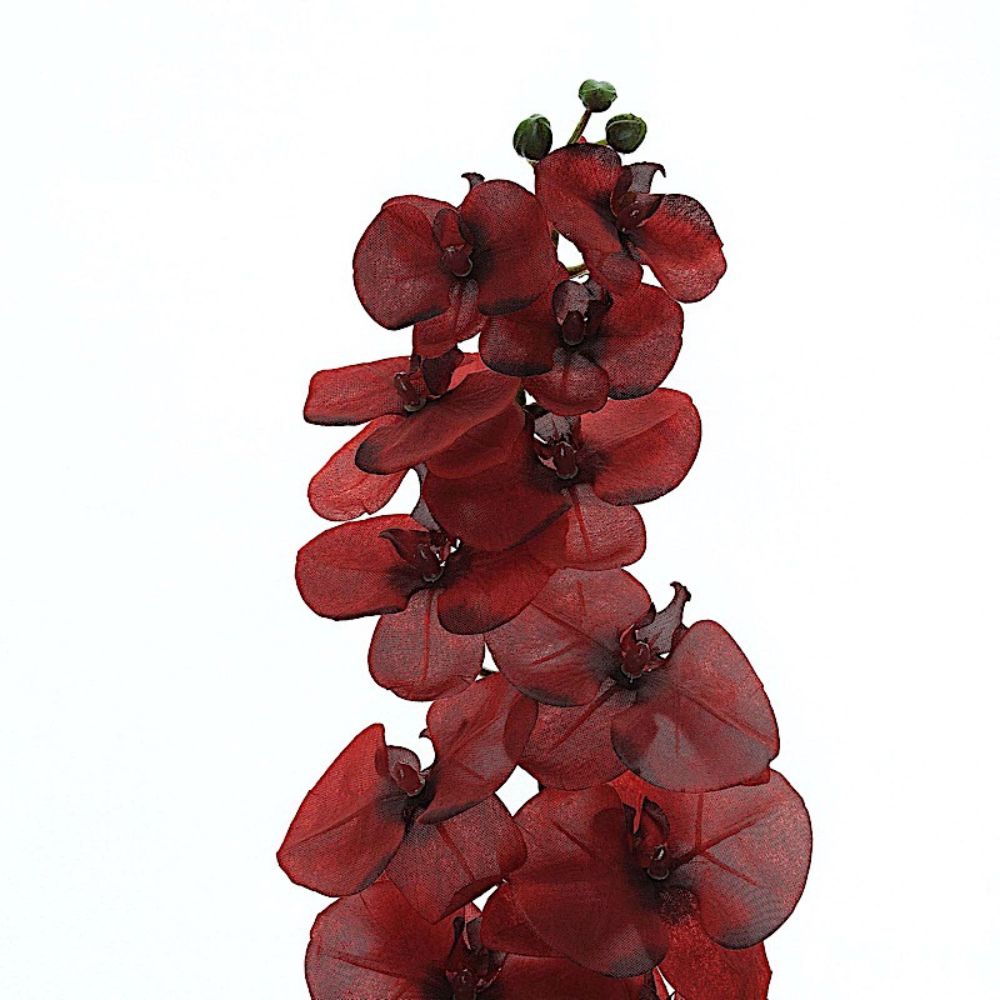 Graceful Silk Orchid Flower Stems: Set of 2, 40-Inch Artificial Centerpieces