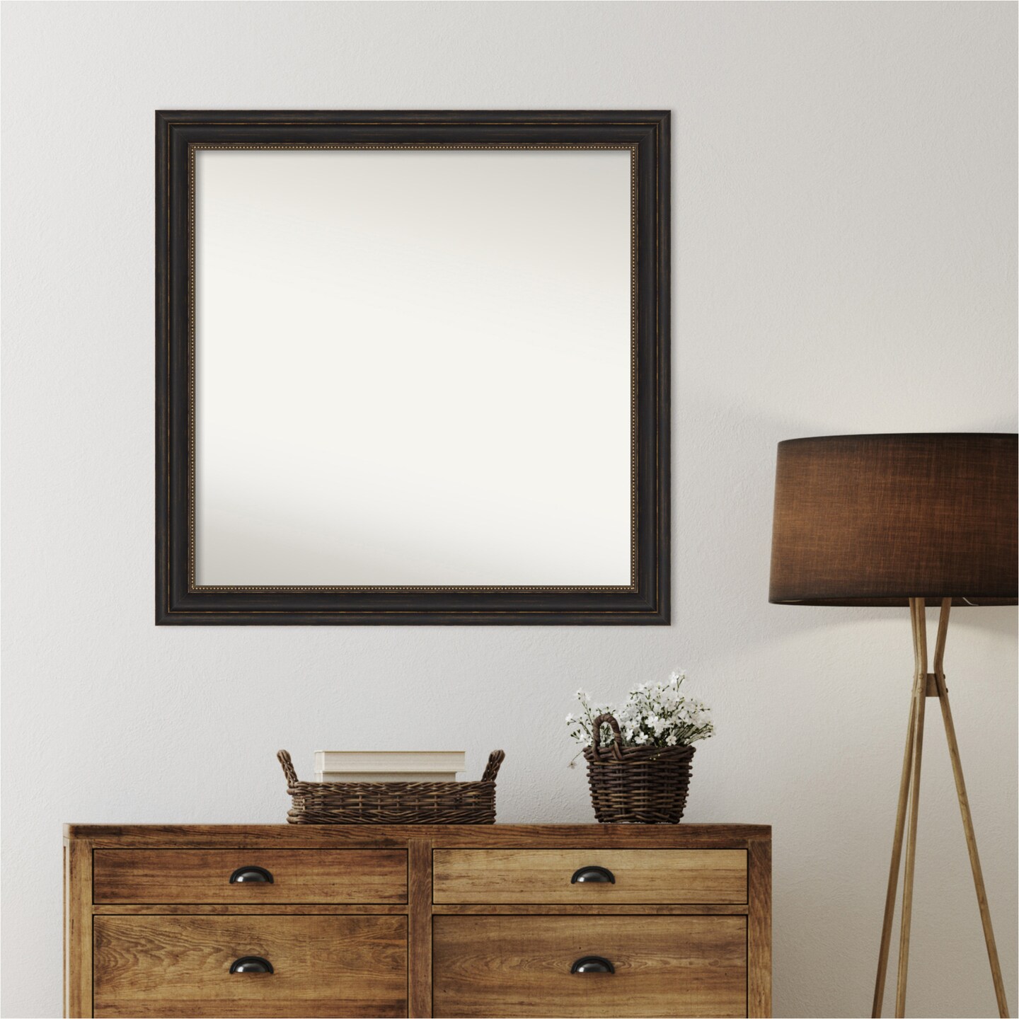 Accent Bronze Non-Beveled Custom Framed Bathroom Vanity Wall Mirror