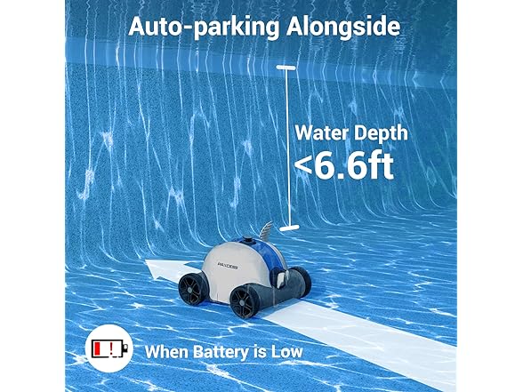 Rock&#x26;Rocker Cordless Robotic Pool Cleaner - Blue | MINA&#xAE;