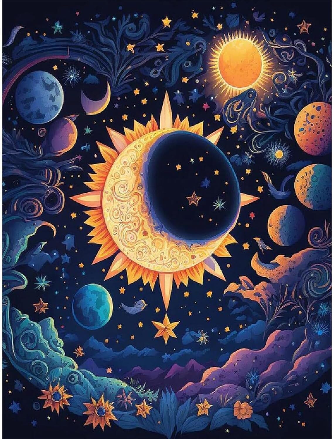 Starry Sky Paint by Numbers for AdultsStarry Night Paint by Number on