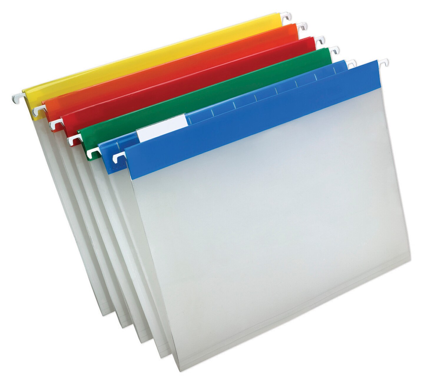 Pendaflex EasyView Poly Hanging File Folder, Letter Size, 1/5 Cut Tabs, Assorted Colors, Pack of 25