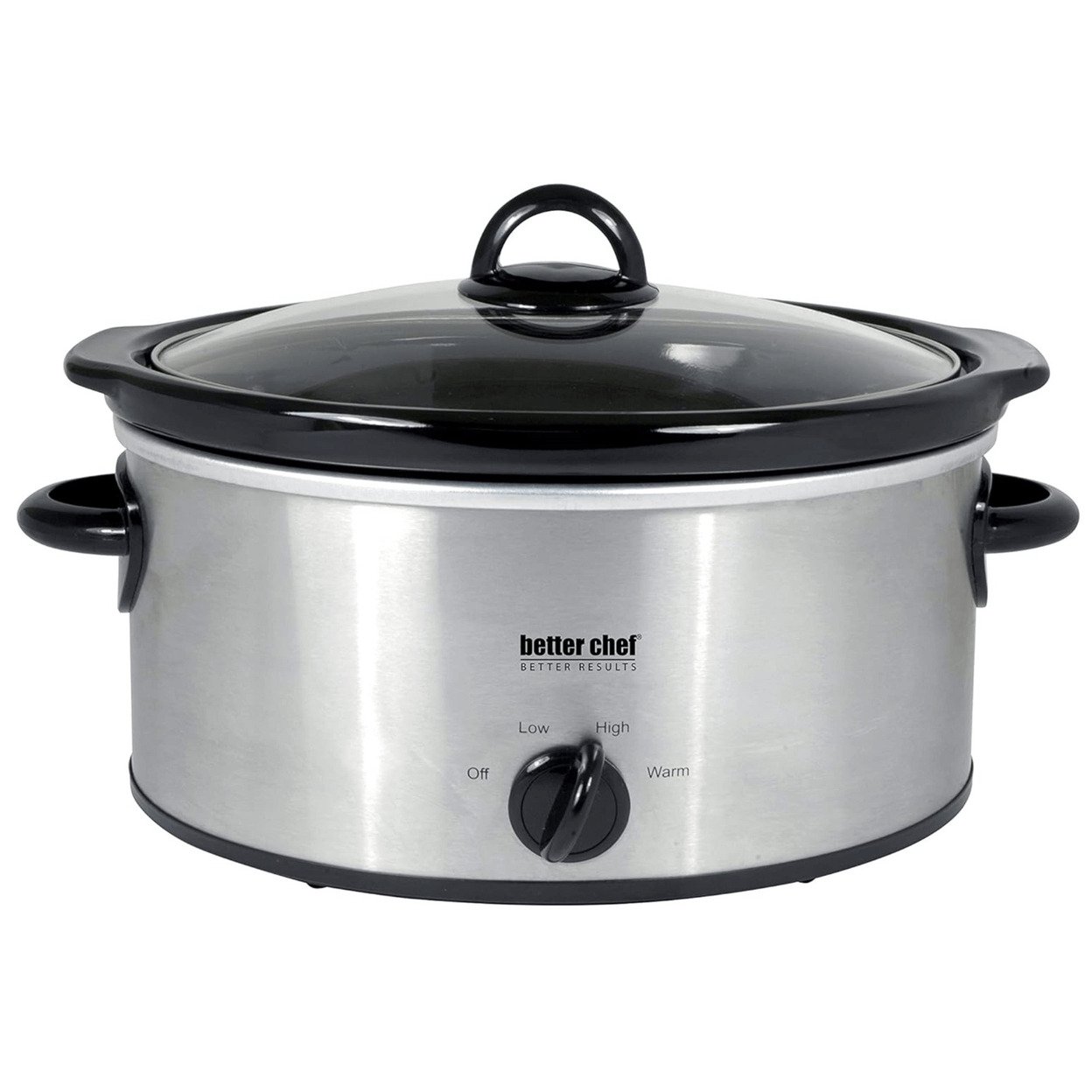 Better Chef   4-Quart Oval Slow Cooker in Brushed Stainless Steel