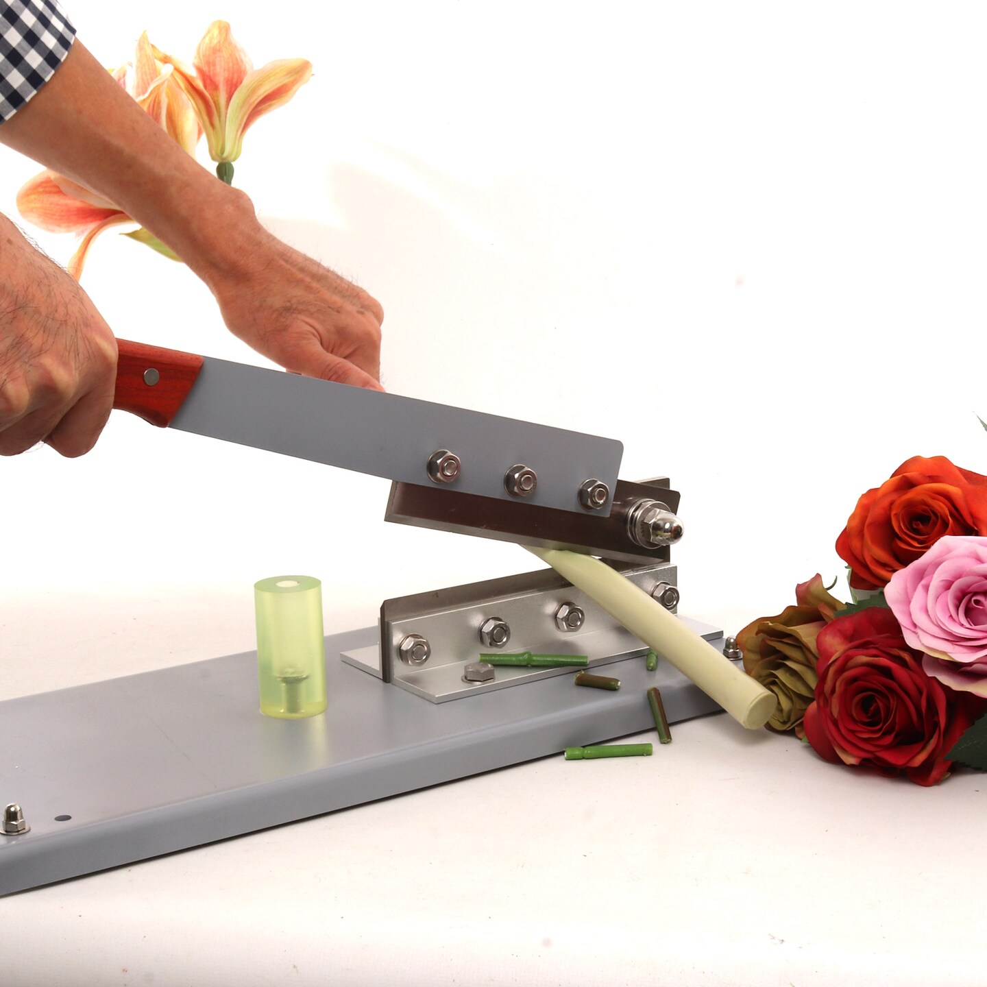 Stem Cutter Pro, Cut Fresh Flowers &#x26; Artificial Wired Stems, 50x Stronger Blade, Mounting Not Required, Great for Bulk Flower Processing &#x26; Arrangement Making, Floral Home by Artificial Flowers