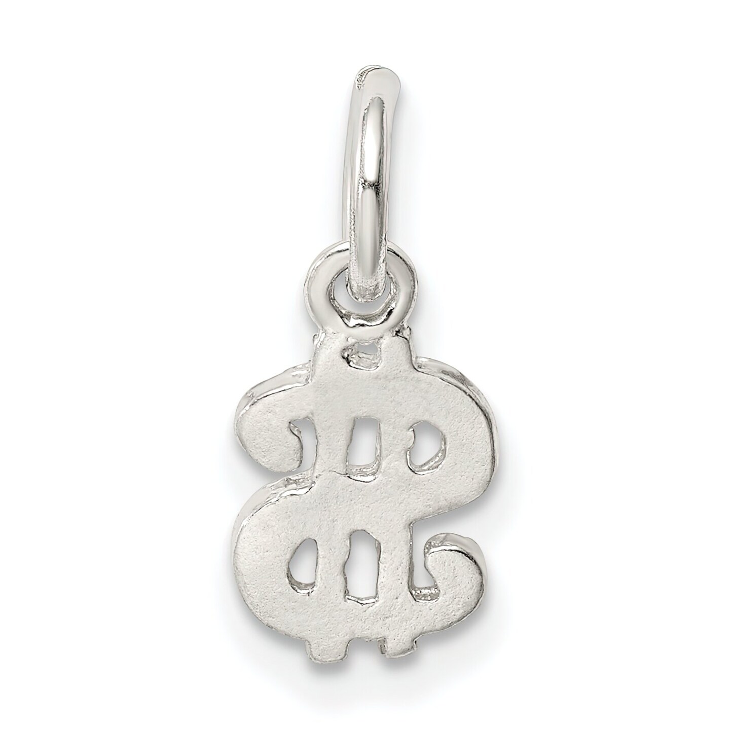 Sterling Silver Dollar Sign Charm Pendant Money Jewelry 12 X 7mm 