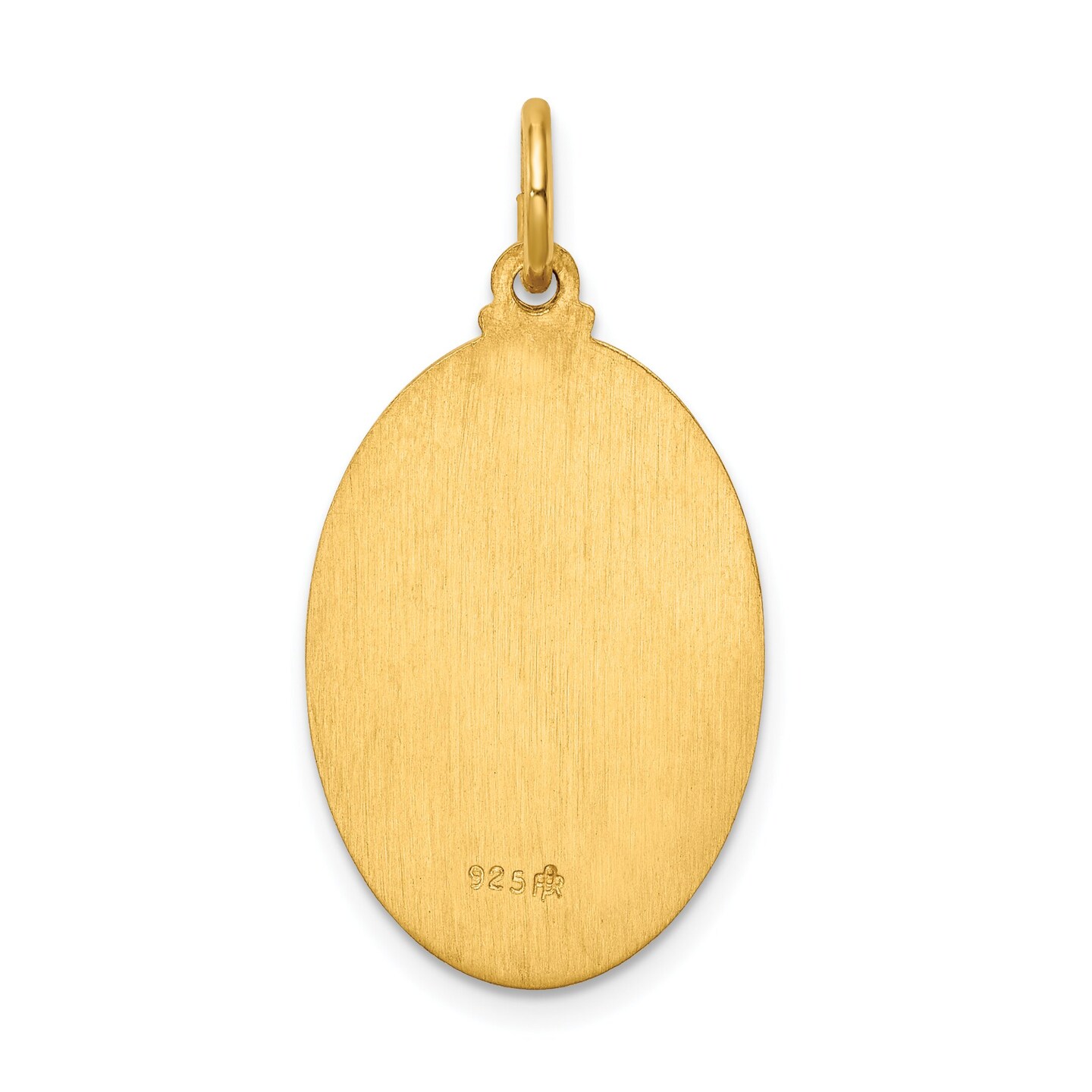 Sterling Silver Gold Plated Saint Christopher Medal