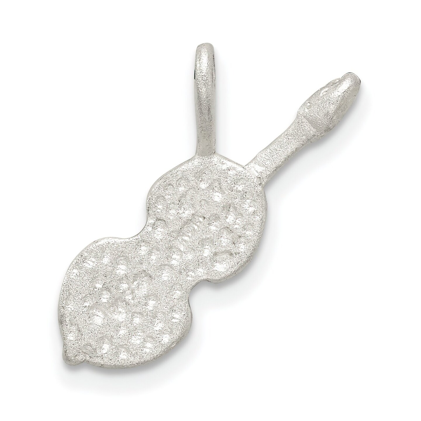 Sterling Silver Violin Pendant Music Charm FindingKing Jewerly 22mm x 8mm